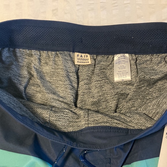Fair Harbor Blue and Green Swim Trunks - Picture 8 of 12